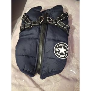 WINTER WARM DOG JACKET WITH HARNESS